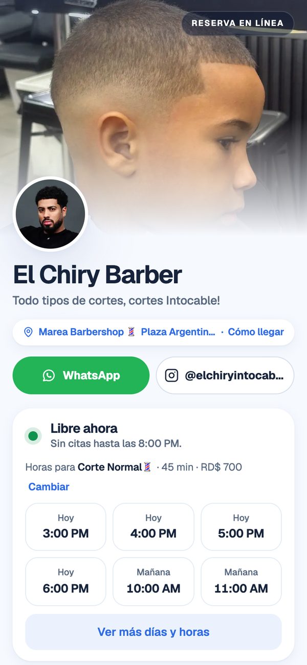 Página de El Chiry Barber